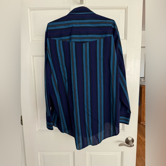 Men's Ely Cattleman Long Sleeve Textured Stripe Western Snap Shirt size L - Picture 2 of 5